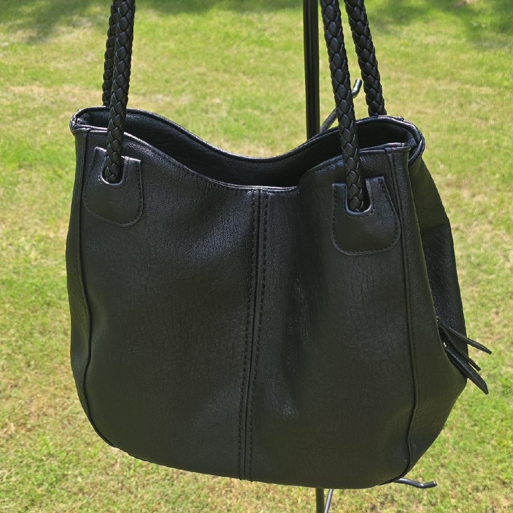 Antik Kraft Vegan Leather Handbag Black